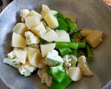 A picture of step 2 of Mixed Vegetables Kolhapuri.