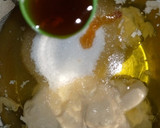 A picture of step 3 of Basbousa.