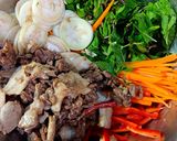 Hình bước làm 3 của món Gỏi bò cà nổ