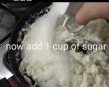 A picture of step 1 of Coconut laddoo.