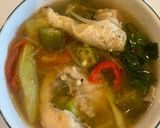 A picture of step 2 of Vietnamese Sweet and Sour Soup (Canh Chua) and Braised Catfish (Ca Bong Lau Kho To).