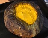 Une image de l'étape 10 de Purée de courge bernettine à la brousse corse,oignon de roscoff et persil.