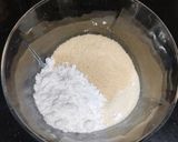 A picture of step 3 of Basbousa.