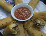 Chicken cheese spring roll recipe step 2 photo