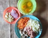 Foto langkah ke 1 dari resep Orak Arik Basilur (Bakso Sosis Telur).
