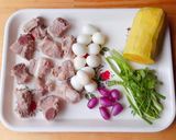 Hình bước làm 1 của món Bánh canh bí đỏ