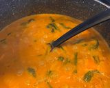 A picture of step 4 of WFH Lentil, spinach and sweet potato curry.