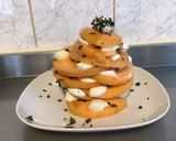 Une image de l'étape 6 de Melon « tour de pise » à la menthe fraîche et mozzarella di buffala.