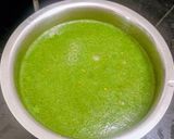 A picture of step 5 of Mint Pani Puri with Chana–Potato Stuffing.