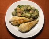 Foto del paso 4 de la receta: Colitas de rape al microondas (con verduras congeladas)