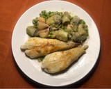 Foto del paso 4 de la receta: Colitas de rape al microondas (con verduras congeladas)