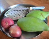 કાચી કેરી કાંદાનો છીણો રેસીપી સ્ટેપ1ફોટો
