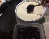 A picture of step 5 of 37 years of love blueberry cheesecake.