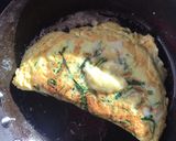 A picture of step 6 of La-di-da duck egg & wild garlic omelette.