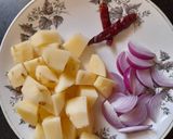 A picture of step 1 of Tangy Potato Curry.