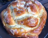 A picture of step 12 of Greek Tsoureki (sweet Easter bread).