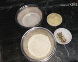 A picture of step 1 of Mysore Pak mouth melting.