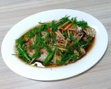 Hình bước làm 3 của món Cá điêu hồng hấp tương tàu xì