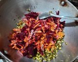 A picture of step 2 of Moong sprout salad.