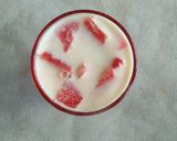 Foto langkah ke 3 dari resep Es Semangka Susu Merah Putih.