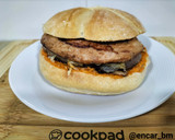 Foto del paso 7 de la receta: Hamburguesa ahumada de pollo con cebolla