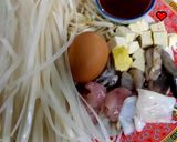 A picture of step 1 of Pad Thai with Mixed Proteins.