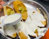 A picture of step 2 of Golgappa chat.