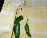 A picture of step 1 of Stuffed Masala Fried Chillies.