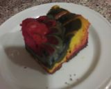 A picture of step 7 of Rainbow flower cake.