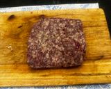 A picture of step 1 of Worlds Best Beef buger in a Bun - This is a mix of 5 Guys / BK / and BM - try it - Healty option!.