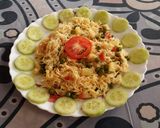 A picture of step 3 of Veg pulao.