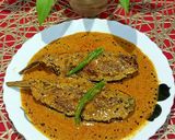 A picture of step 6 of Bengali Style Brinjal mustard seeds Gravy.
