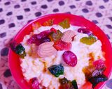 A picture of step 3 of Boondi ladoo with curd.