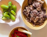 Gambar langkah 1 resipi Masak Lomak Daging Salai.