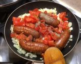 Une image de l'étape 8 de Diots du Jura fumés à la compotée de tomates, ail, oignon et origan.