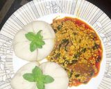 A picture of step 6 of Egusi soup.