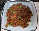 A picture of step 12 of Cantonese Style Beef Rice Bowl.