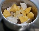 A picture of step 3 of Chicken Soup with Bitter Melon and Pineapple (Taiwanese Cuisine).