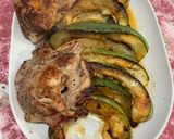 Une image de l'étape 10 de Côtes de porc aux demies lunes de courgette ronde marinées grillées.