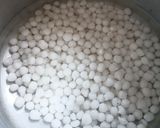 A picture of step 1 of Sago Cocoa Pudding.