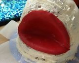 A picture of step 35 of Vickys Great White Shark Cake.
