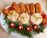 Pas rețetă Piept de pui umplut cu unt și verdeață&pilaf de orez cu năut🧿 2 fotografie