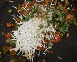 A picture of step 2 of Protein Rich Besan chilla with Paneer stuffing.