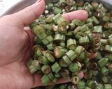 A picture of step 1 of Mutton beans with alu.