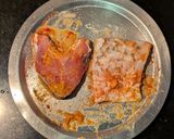 A picture of step 2 of Thakurbarir Katla Fry.
