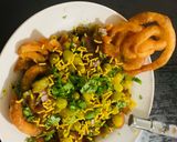 A picture of step 17 of Aloo Jalebi Chaat.