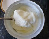 A picture of step 5 of Mum's homemade yoghurt.