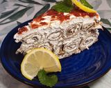 Mákos palacsinta torta citromos tejszínes-túrós krémmel recept fázis 9 fotója