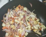 A picture of step 5 of Chirer Polao/ Beaten rice Pulao.