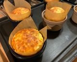 A picture of step 5 of Maccheroni Soufflé with Parmesan Fondue by Davide Scabin.